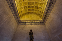 Statue of John the Baptist in Jupiter's temple in town Split, Croatia