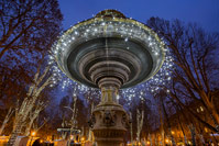 Advent decoration on Zrinjevac promenade in Zagreb, Croatia