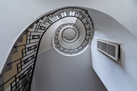 Spiral staircase of an building in town Zagreb, Croatia