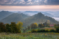 Dvorac Tabor u jesenskom svitanju, Zagorje/Hrvatska