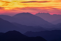 Zalazak iznad Hrvatskog zagorja i pogled prema Sloveniji, Zagorje/Hrvatska