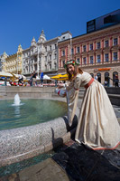 Povijesna osoba Manda kao dio turističkog projekta "Zagrebački vremeplov", Zagreb/Hrvatska