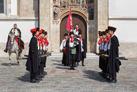 Počasna straža ispred crkve svetog Marka, Zagreb/Hrvatska