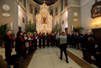 Christmas concert of academic choir Vladimir Prelog in church Basilica of the Heart of Jesus in Zagreb 2019/Croatia