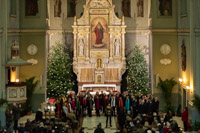 Christmas concert of academic choir Vladimir Prelog in church Basilica of the Heart of Jesus in Zagreb 2019/Croatia