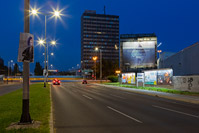 Road illumination of Zagreb avenue, Zagreb/Croatia