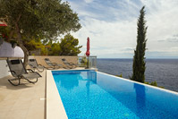 Pool in front of Abuela's beach house in coastal town Brela, Dalmatia, Croatia