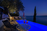 Pool in front of Abuela's beach house in coastal town Brela, Dalmatia, Croatia