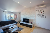 Living room of apartment Hromin in place Poljana on island Ugljan, Dalmatia, Croatia