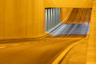 Road illumination of renovated Radnicka street, Zagreb/Croatia