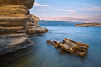 Sand rocks on island Rab, Kvarner, Croatia