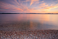 Sunset over Fortostina, Ugljan, island Ugljan, Dalmatia, Croatia