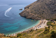 Famous and beautiful beach Oprna on island Krk, Kvarner, Croatia