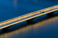 Zadar city bridge in the evening, Dalmatia, Croatia