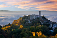 Autumn dawn in Zavrsje, Istria, Croatia