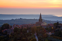 Pogled na Grožnjan i istarsku obalu, Grožnjan/Istra, Hrvatska