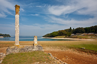 Ruins of Roman Villa in Verige bay, National Park Brijuni, Istria, Croatia