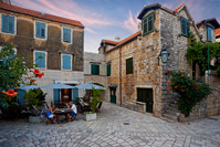 Restaurant in Stari Grad, island Hvar, Dalmatia, Croatia