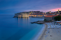 Old town Dubrovnik at sunset, Dalmatia, Croatia