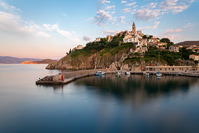 Small town Vrbnik on island Krk is famous for wine Zlahtina, Kvarner, Croatia