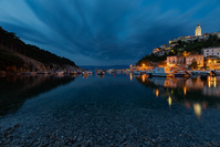 Vrbnik u plavoj uri na otoku Krku, Kvarner/Hrvatska