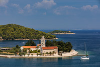 Church and monastery of St. Jerome in town Vis, island Vis, Dalmatia, Croatia