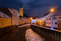 Advent decorations in town Samobor, Croatia