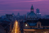 Zagreb city downtown decorated for the Advent, Croatia