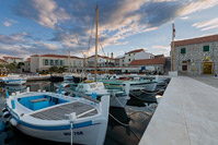 Sunrise at the place Betina on island Murter, Dalmatia, Croatia